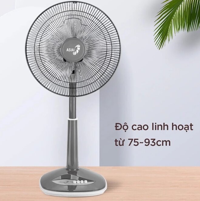 Review chi tiết quạt lửng ASIA A16008 Xám