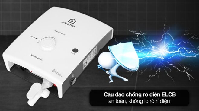 Đánh giá máy nước nóng trực tiếp Ariston Aures Easy 4.5P: Giá phải chăng, tính năng đầy đủ!