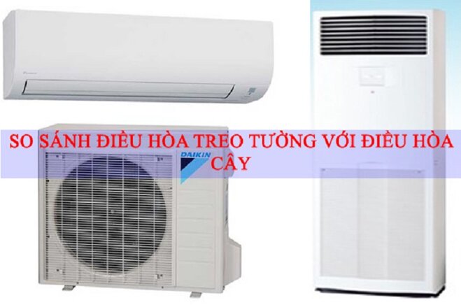 so sánh điều hòa cây mini và điều hòa treo tường