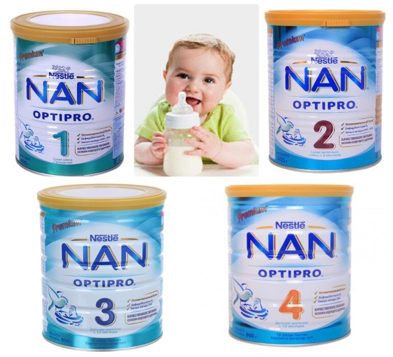 Sữa bột trẻ em NAN gồm nhiều dòng sản phẩm cho bé từ 0-12 tháng tuổi