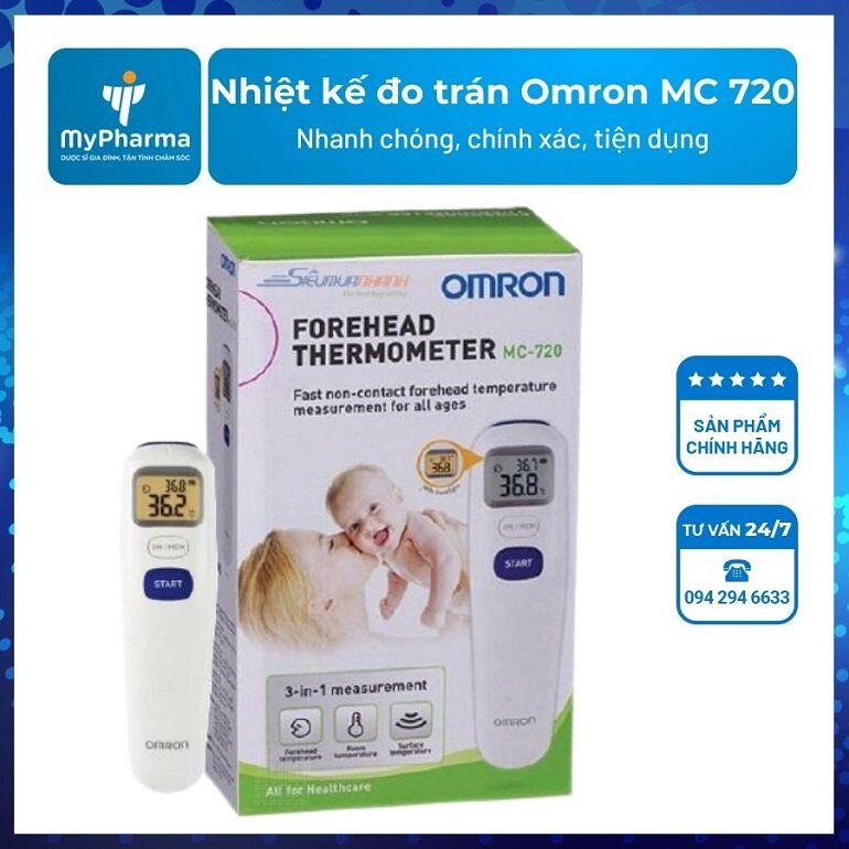 Nhiệt kế đo trán Omron MC-720