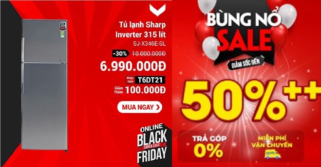 Chương trình khuyến mãi tủ lạnh Black Friday sẽ bắt đầu từ ngày 23/11