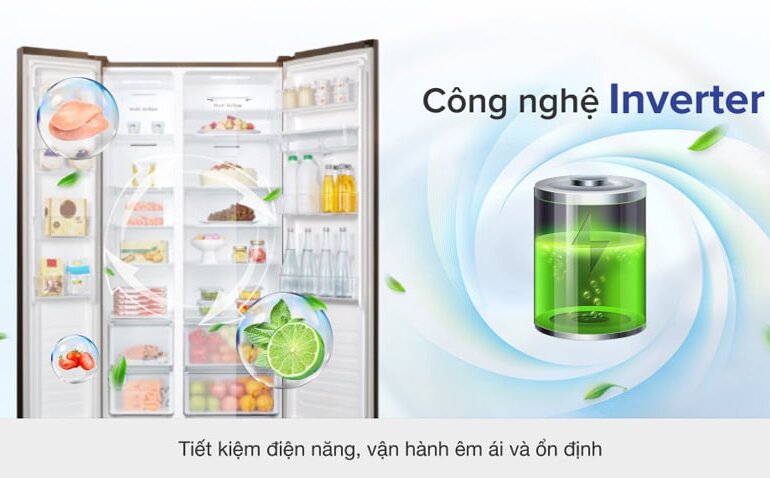 Tủ lạnh Casper RM-680VBW sử dụng công nghệ Inverter tiết kiệm điện tối ưu và hiệu quả