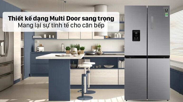 Sản phẩm tủ lạnh 4 cánh Samsung 488L RF48A4010M9/SV sở hữu thiết kế sang trọng, đẳng cấp