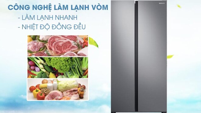 Tủ lạnh Samsung Inverter SBS 655 lít RS62R5001M9/SV