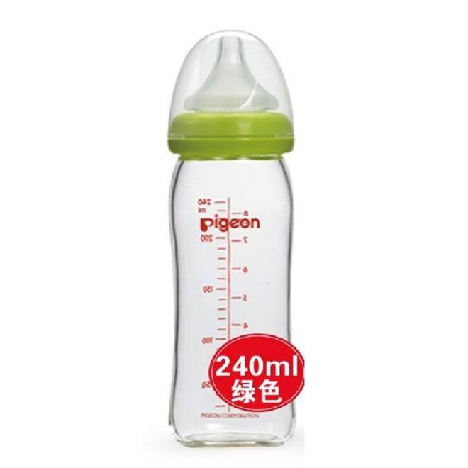 Bình sữa Pigeon nội địa Nhật cổ rộng 240ml thủy tinh