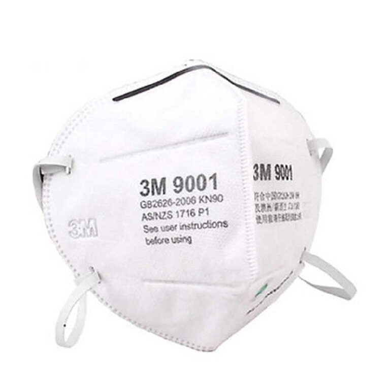 Khẩu trang chống bụi 3M 9001 trắng lọc bụi PM2.5 siêu mịn