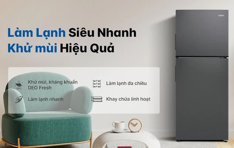 Đánh giá chi tiết tủ lạnh Aqua Inverter 189 lít AQR-T220NE(HB)