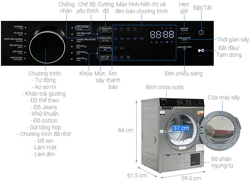 5 lý do nên chọn máy sấy quần áo Toshiba 8Kg TD-K90MEV(SK)