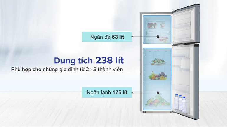 tủ lạnh Casper RT-250VD Inverter 238 lít