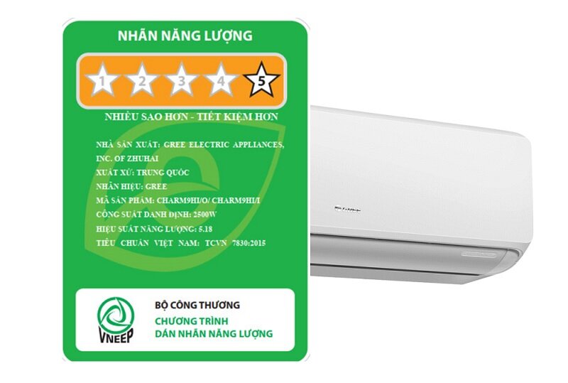 Điều hòa 2 chiều Gree 9000 BTU CHARM9HI làm mát và sưởi ấm tối ưu, lại rất tiết kiệm điện