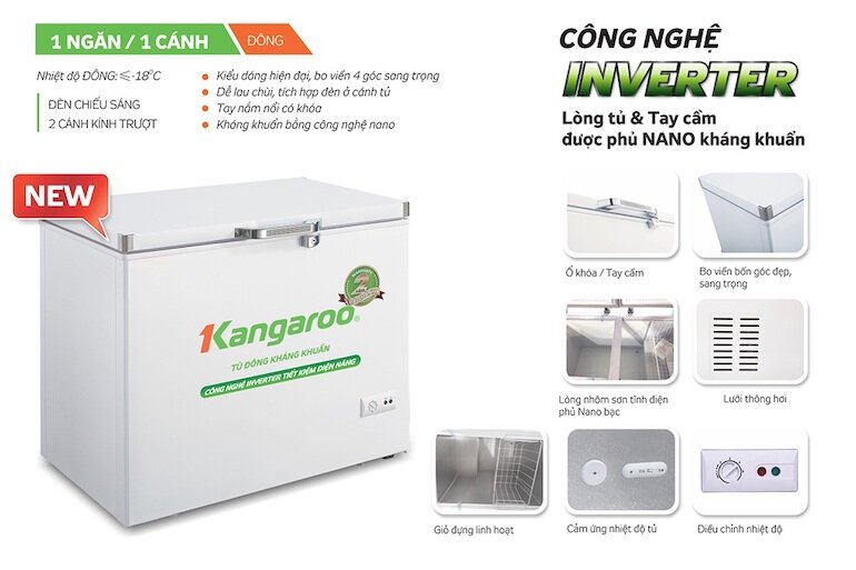 Tủ đông 1 ngăn Kangaroo KG265NC1