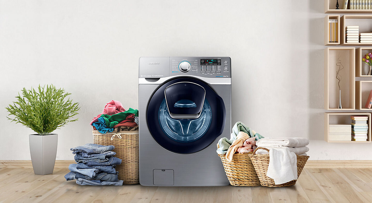 Thiết kế kiểu dáng máy giặt Samsung tinh tế