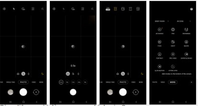 giao diện chụp ảnh galaxy a52