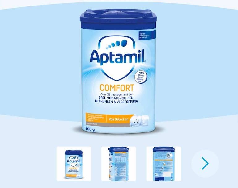 Sữa Aptamil Comfort chống rối loạn tiêu hóa và táo bón