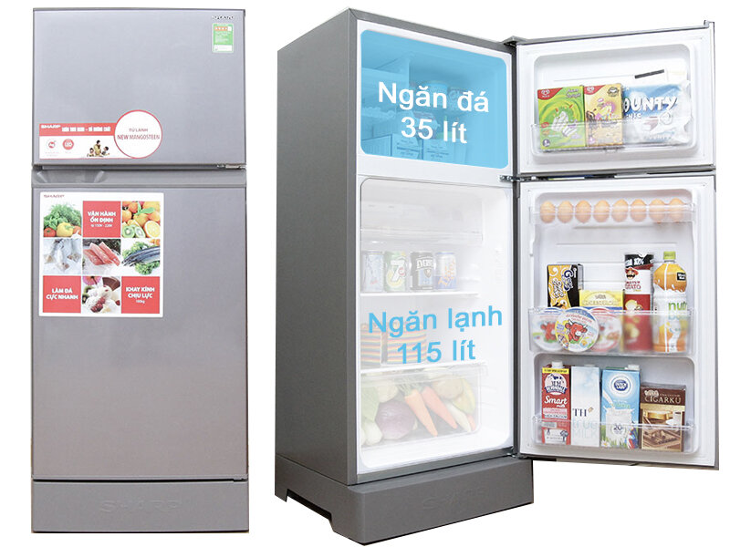 Tủ lạnh Sharp SJ-176E-DSS 165L trang bị rất nhiều tiện ích tiên tiến