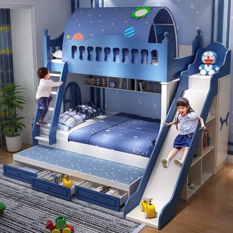 Giường ngủ 3 tầng trẻ em - Nếu bạn đang tìm kiếm một giải pháp cho không gian ngủ của trẻ em của mình, giường ngủ 3 tầng trẻ em sẽ là giải pháp hoàn hảo. Với thiết kế tiện lợi và an toàn, không chiếm quá nhiều diện tích trong phòng, giường ngủ 3 tầng sẽ giúp trẻ em có thêm không gian để chơi đùa và học hành. Hãy xem ảnh về giường ngủ 3 tầng trẻ em để có thể lựa chọn được sản phẩm phù hợp cho con của mình.