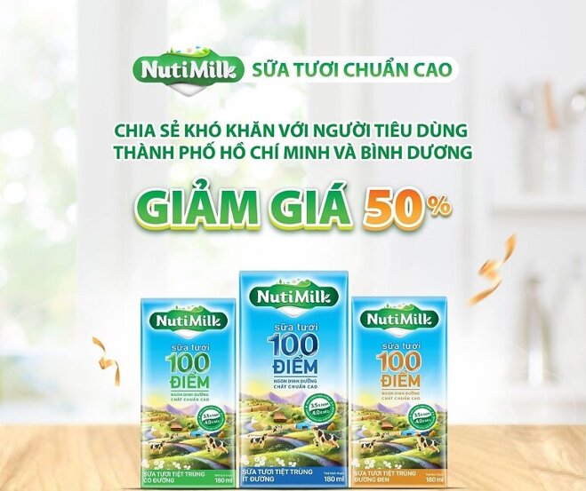 Khuyến mãi giảm giá tới 50% khi mua sữa NutiFood