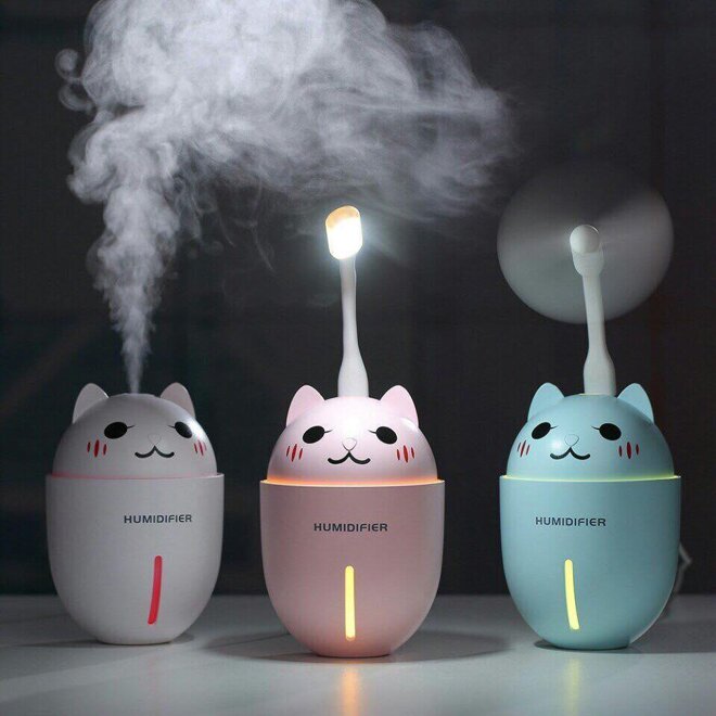 Máy phun sương Humidifier có thể làm mát, tạo ẩm và làm đèn ngủ 