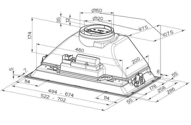 Máy hút mùi Brandt BHG1522X công nghệ tiên tiến, khả năng hút mùi ấn tượng