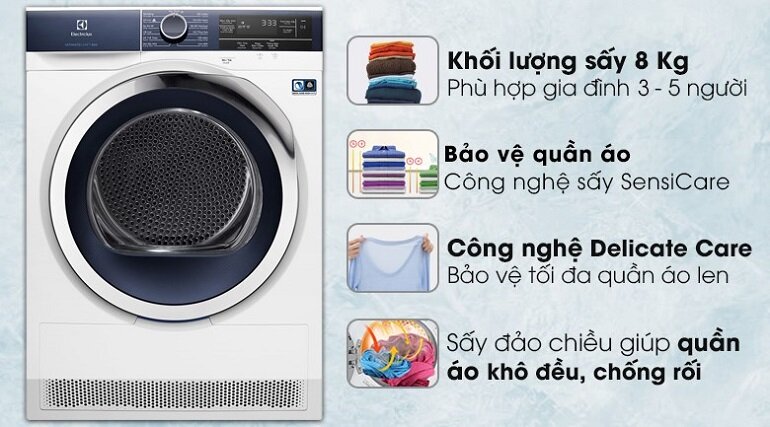 Máy sấy quần áo Electrolux EDH803BEWA