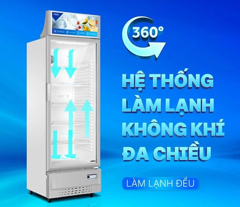 Tủ mát Aqua 1 cánh 300 lít AQS-AF400S giải pháp bảo quản lý tưởng cho mọi không gian
