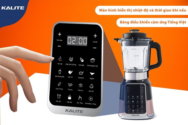 Máy nấu sữa hạt Kalite có nhiều chức năng tiện ích