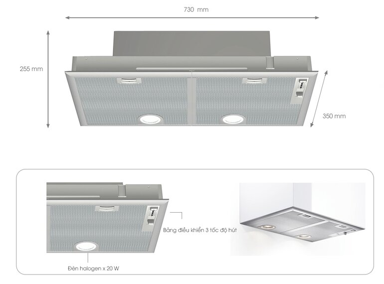 Máy hút mùi BOSCH DHL755BL