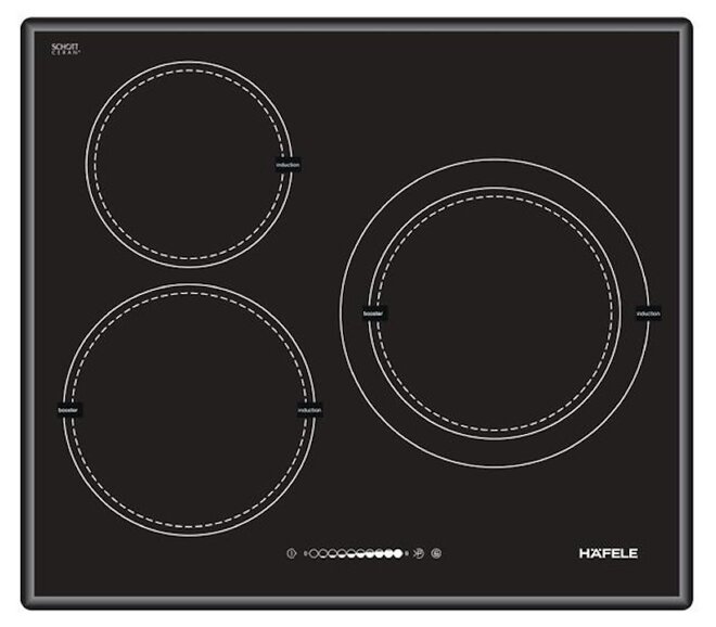 Bếp từ ba Hafele 536.01.721 thiết kế sang trọng, tính năng thông minh