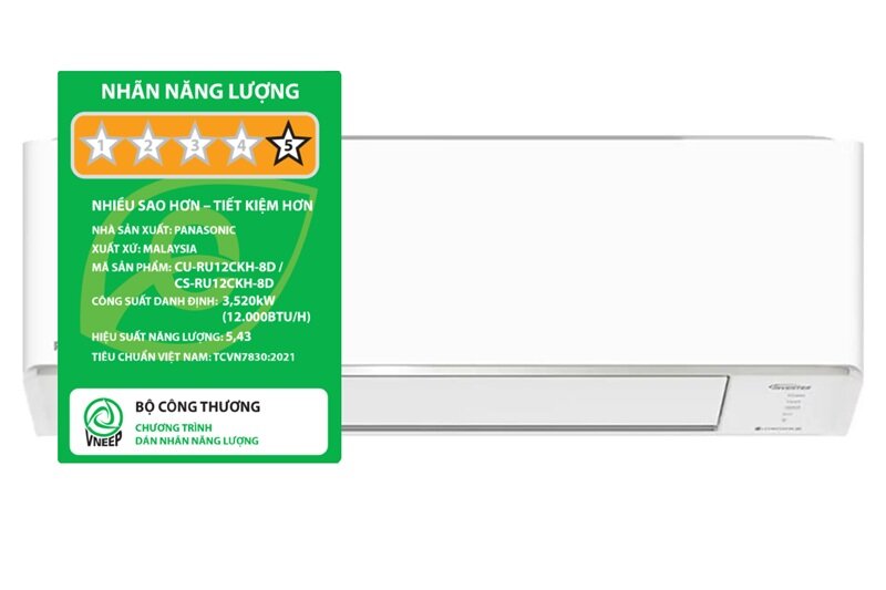 Điều hòa Panasonic 12000 BTU RU12CKH-8D lọc bụi mịn độc lập, tiết kiệm điện, giá 