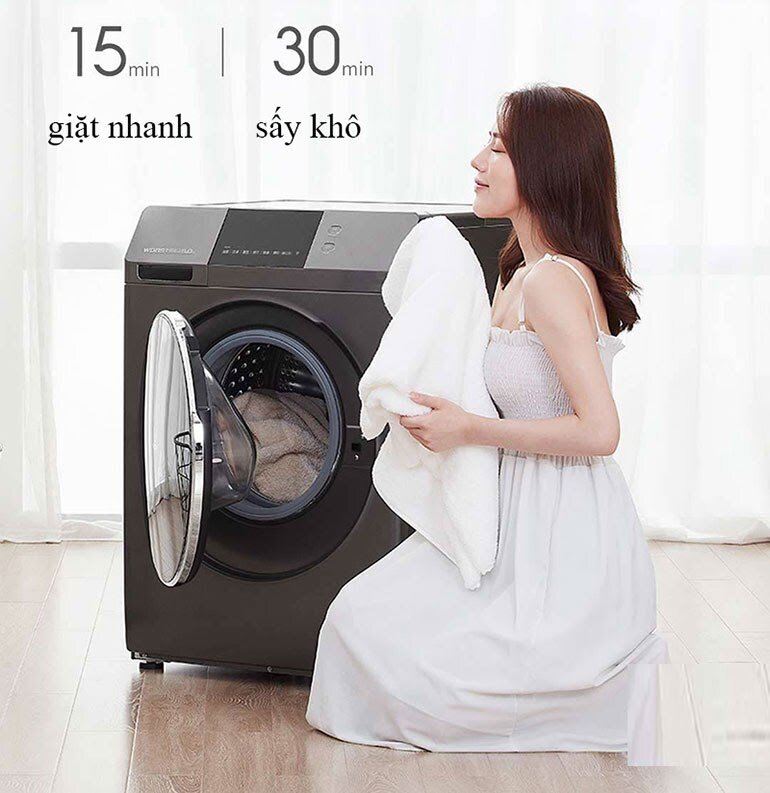 Máy giặt Xiaomi EXO WD8S có kết hợp sấy khô quần áo sau khi giặt