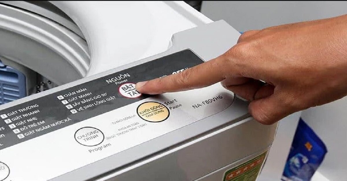 khởi động chế độ vệ sinh máy giặt Panasonic 