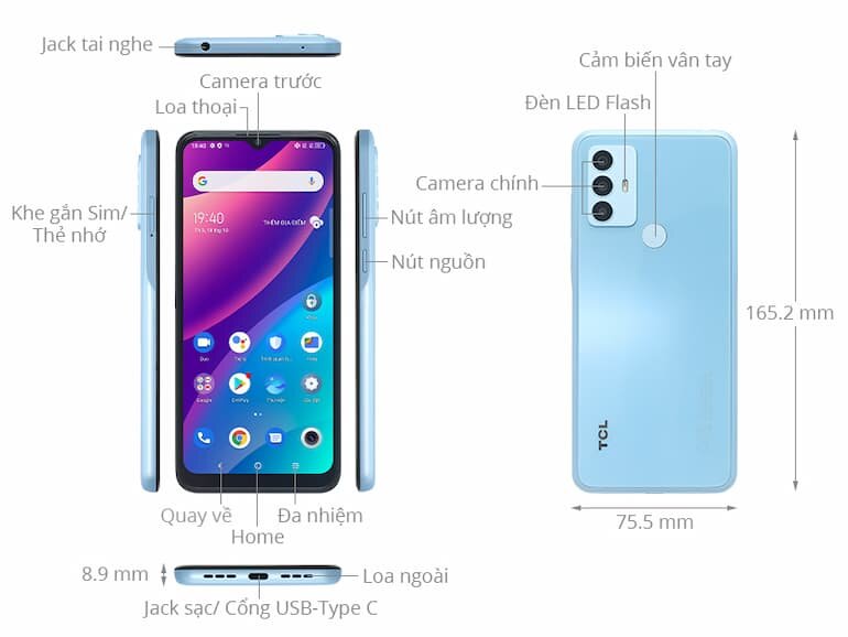 Điện thoại TCL 30 SE với thiết kế bóng bẩy, đẹp mắt