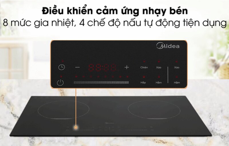 Bếp từ đôi Midea MC-ID3523 sang trọng, hiện đại và tinh tế