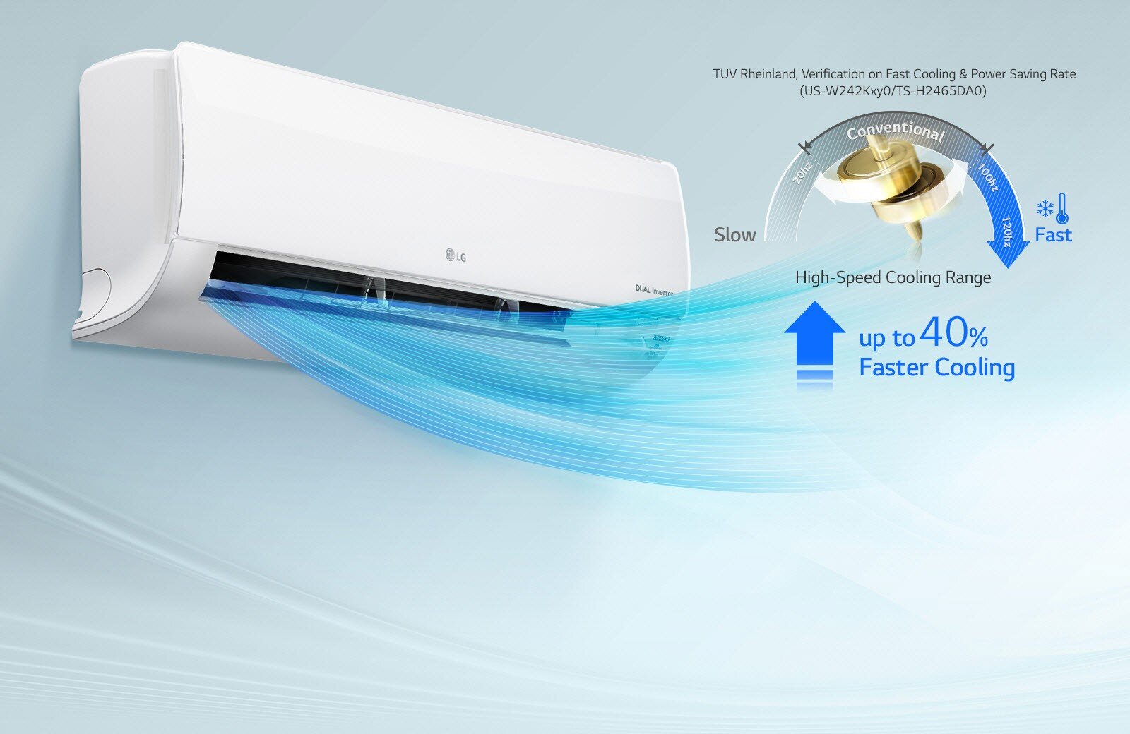 Máy lạnh LG V13ENS có chế độ làm lạnh nhanh hơn