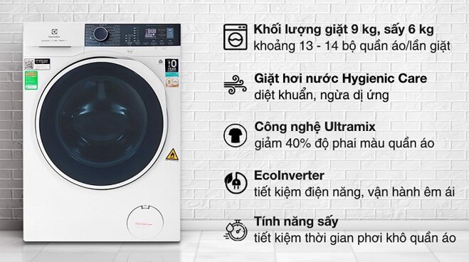 Máy giặt Electrolux 9kg loại nào tốt