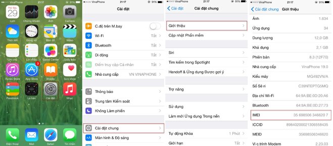  Cách xem số imei của thiết bị iPad