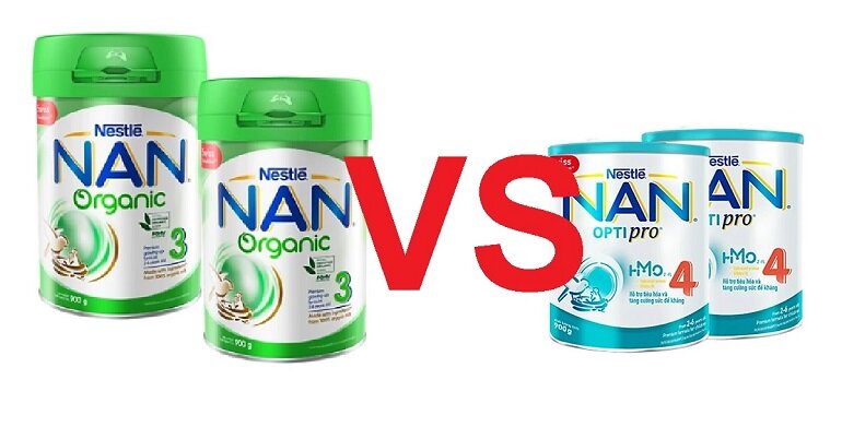 So sánh Nan Optipro và Nan Organic của Nestle Nan