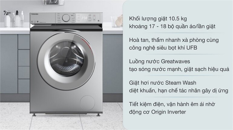 Máy giặt Toshiba Inverter 10.5 kg TW-BL115A2V(WW)