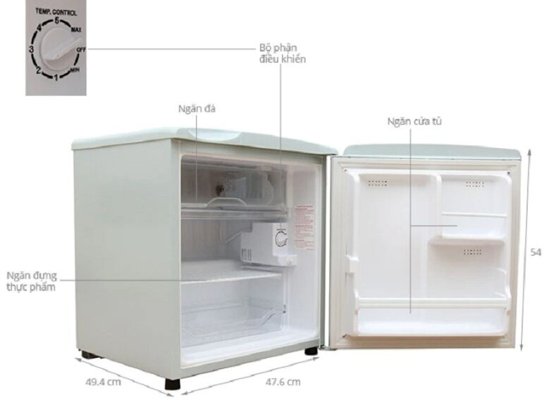 Tủ lạnh Electrolux 50l có thiết kế nhỏ gọn 