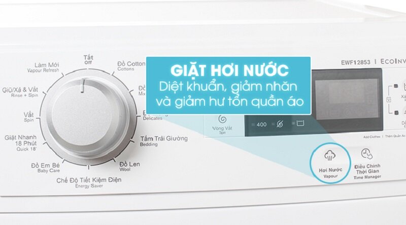 Máy giặt Electrolux Inverter 8 kg EWF12853 chỉ còn 6 triệu đồng, lựa chọn tiết kiệm điện cho gia đình