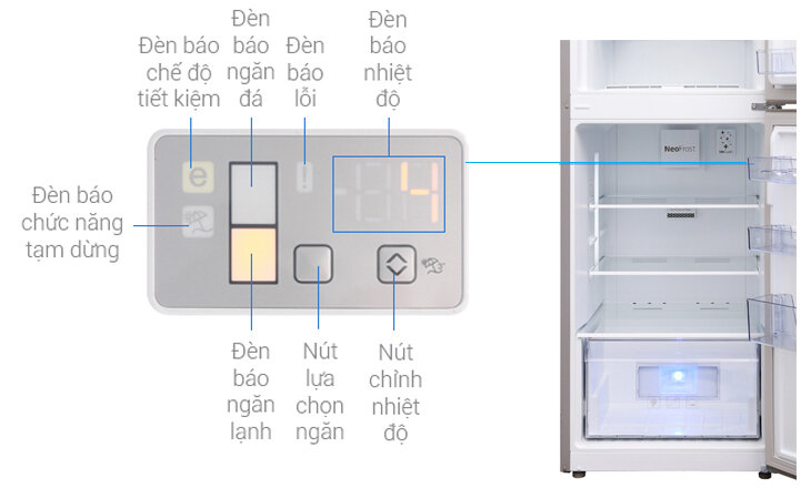 Bảng điều khiển tủ lạnh Beko 200l