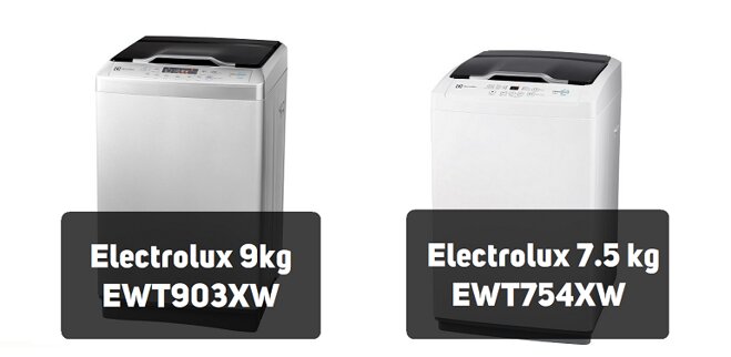 so sánh 2 máy giặt giá 5 triệu Electrolux ( cửa trên)