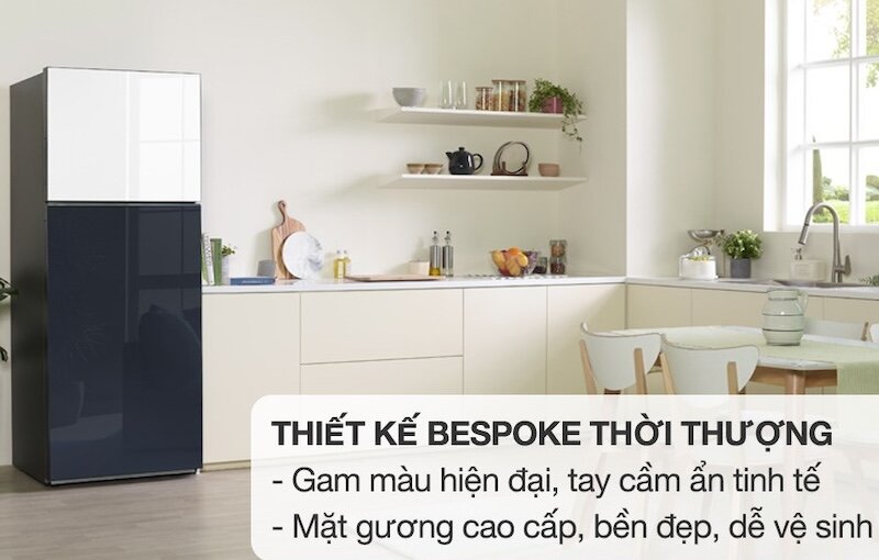 Thiết kế chung của tủ lạnh Samsung Inverter 460 lít Bespoke RT47CB66868ASV