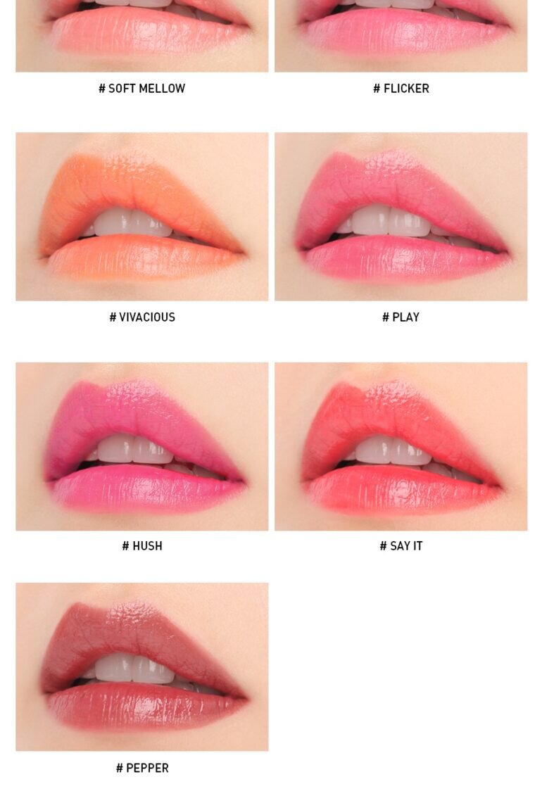 Son dưỡng 3CE Bebe Color Lip Balm đa dạng về màu sắc từ tone nhạt đến tone đậm