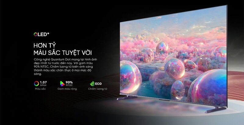 Công nghệ hiển thị trên Google Tivi Coocaa QLED 4K 100 inch 100A5D