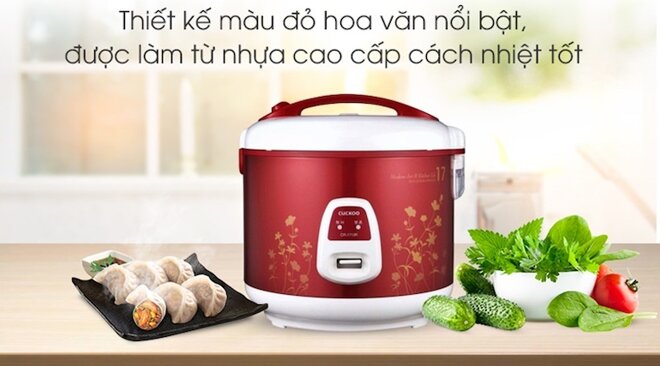 Nồi cơm điện Cuckoo CR-1713 được nhập khẩu trực tiếp từ Hàn Quốc nên các bạn hoàn toàn có thể yên tâm về chất liệu.