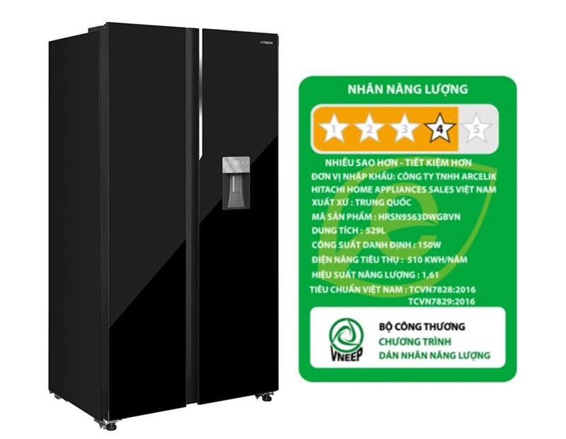 Tủ lạnh Hitachi 529 lít HRSN9563DWGBVN - giải pháp bảo quản thực phẩm cao cấp cho gia đình 