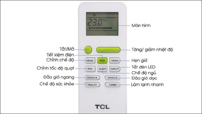 Cách sử dụng điều khiển điều hòa TCL Cách sử dụng điều khiển điều hòa TCL