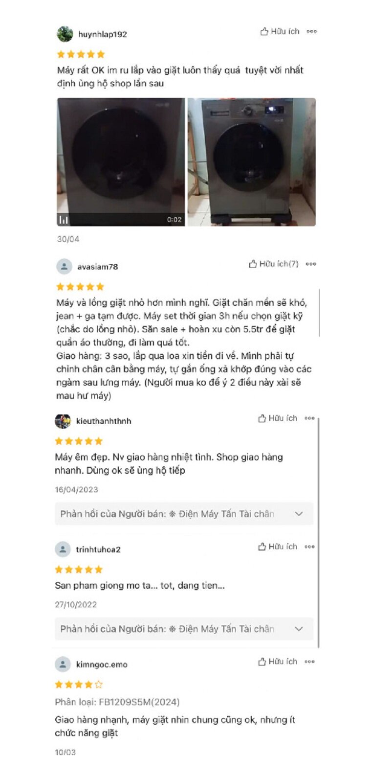 Đánh giá máy giặt LG Inverter 9kg FB1209S5M/FB1209S5W giá rẻ chỉ 6 triệu đồng